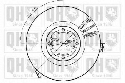 QUINTON HAZELL bdc3588 -  Тормозной диск
